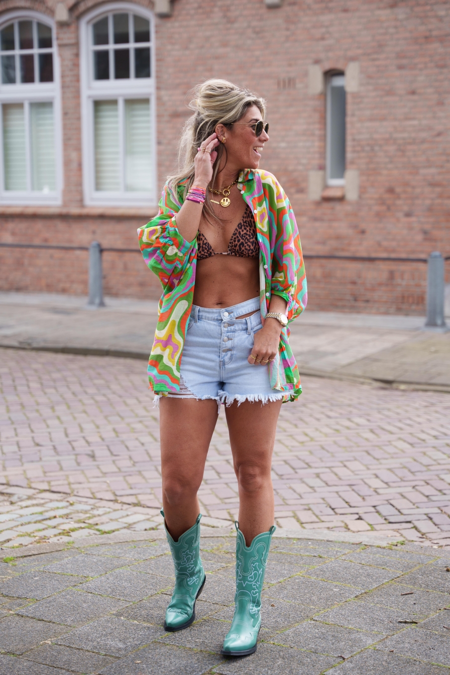 Blouse Groen-Paars Thanne