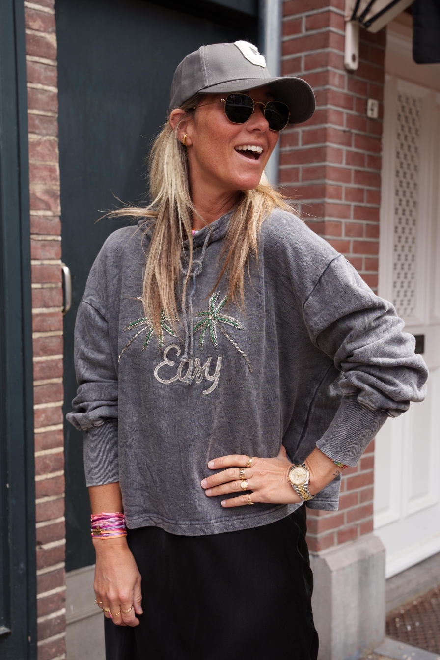 Trui Stone Washed Hoody Palm