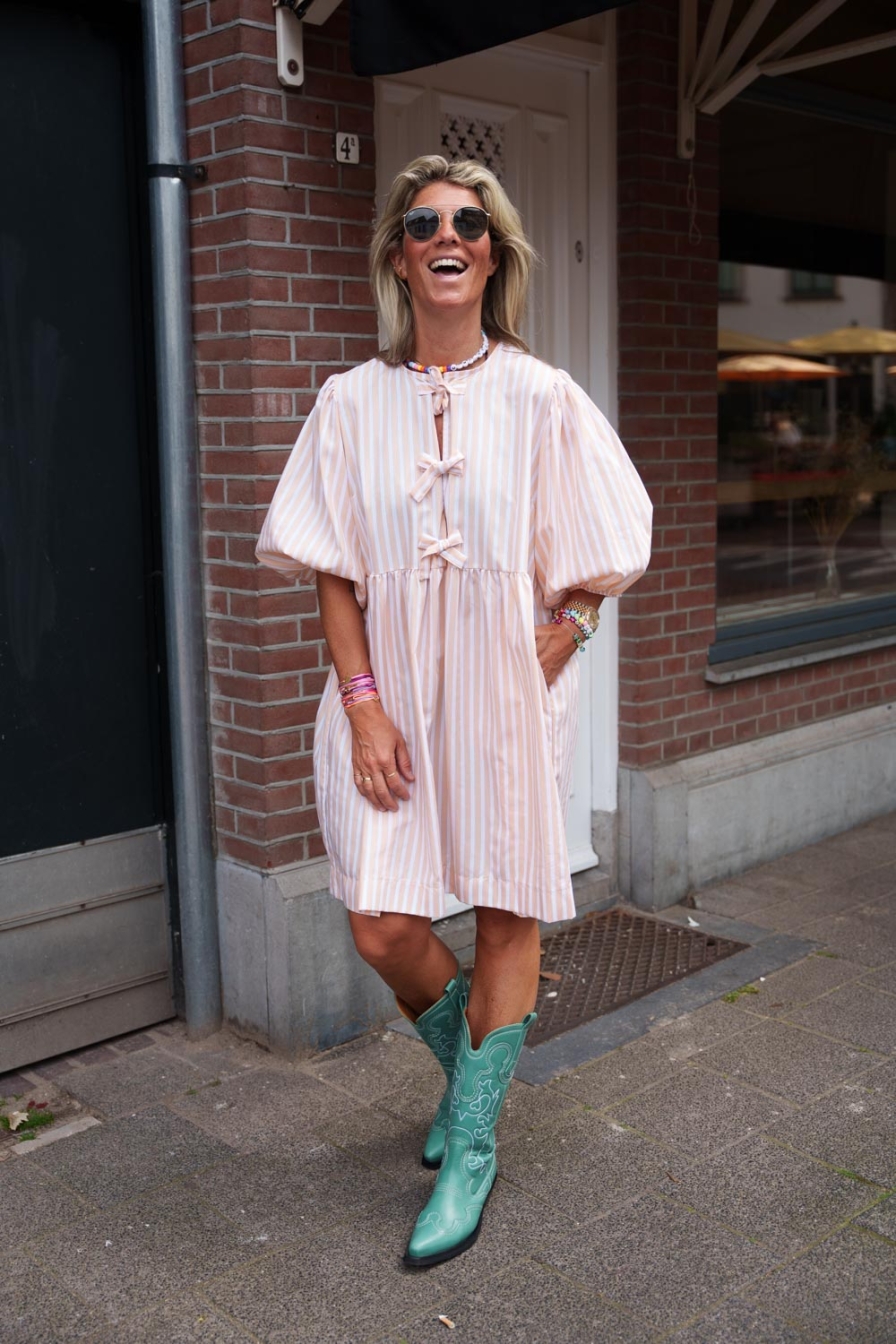 Bow Tie Dress Oranje-Geel