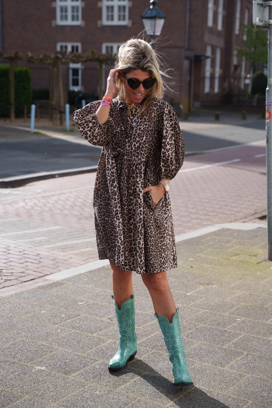 Bow Tie Dress Leopard