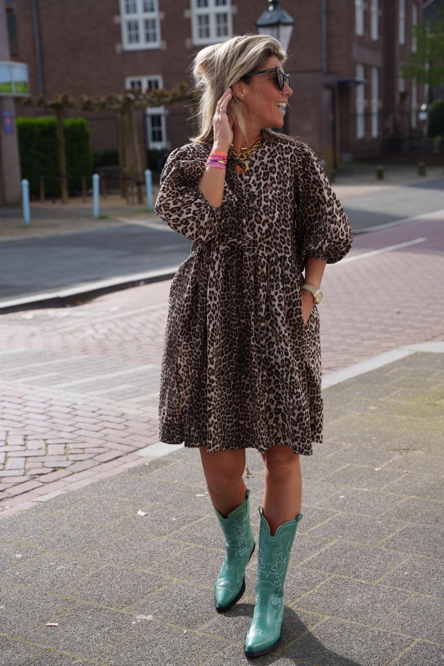 Bow Tie Dress Leopard