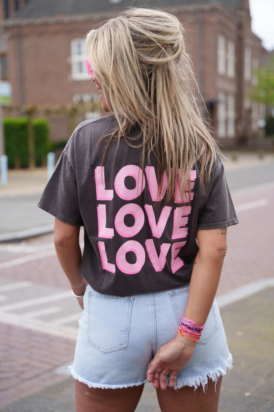 Shirt LOVE Lauri Grijs