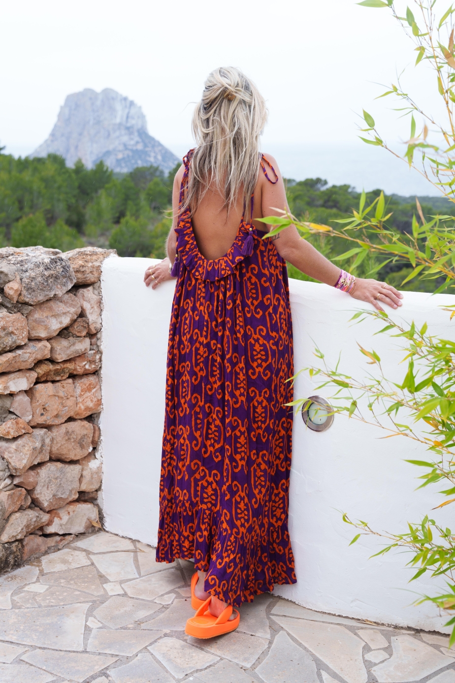 Dress Bianc Paars-Oranje