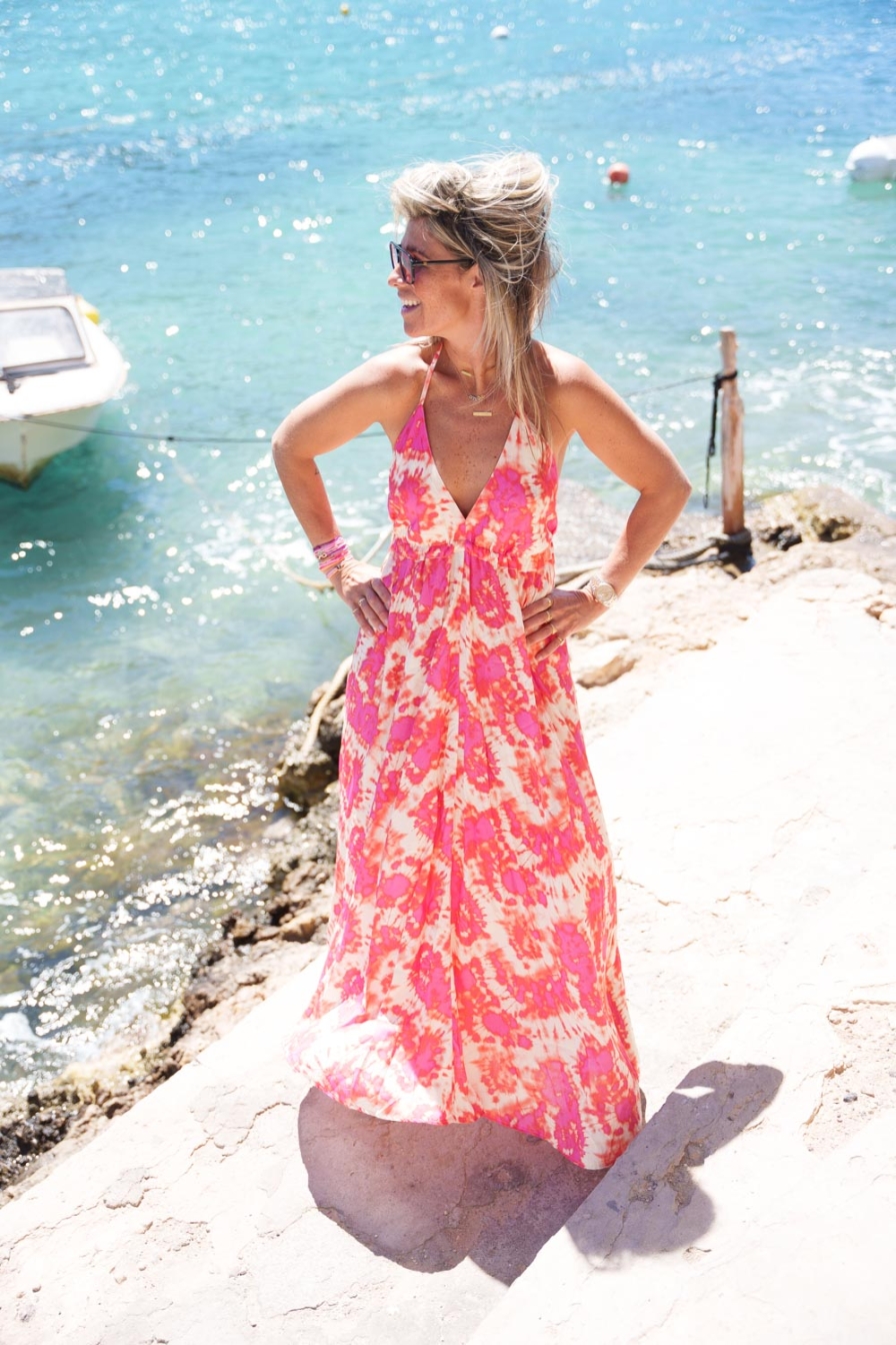 Dress Austin Tie Dye Oranje-Rood