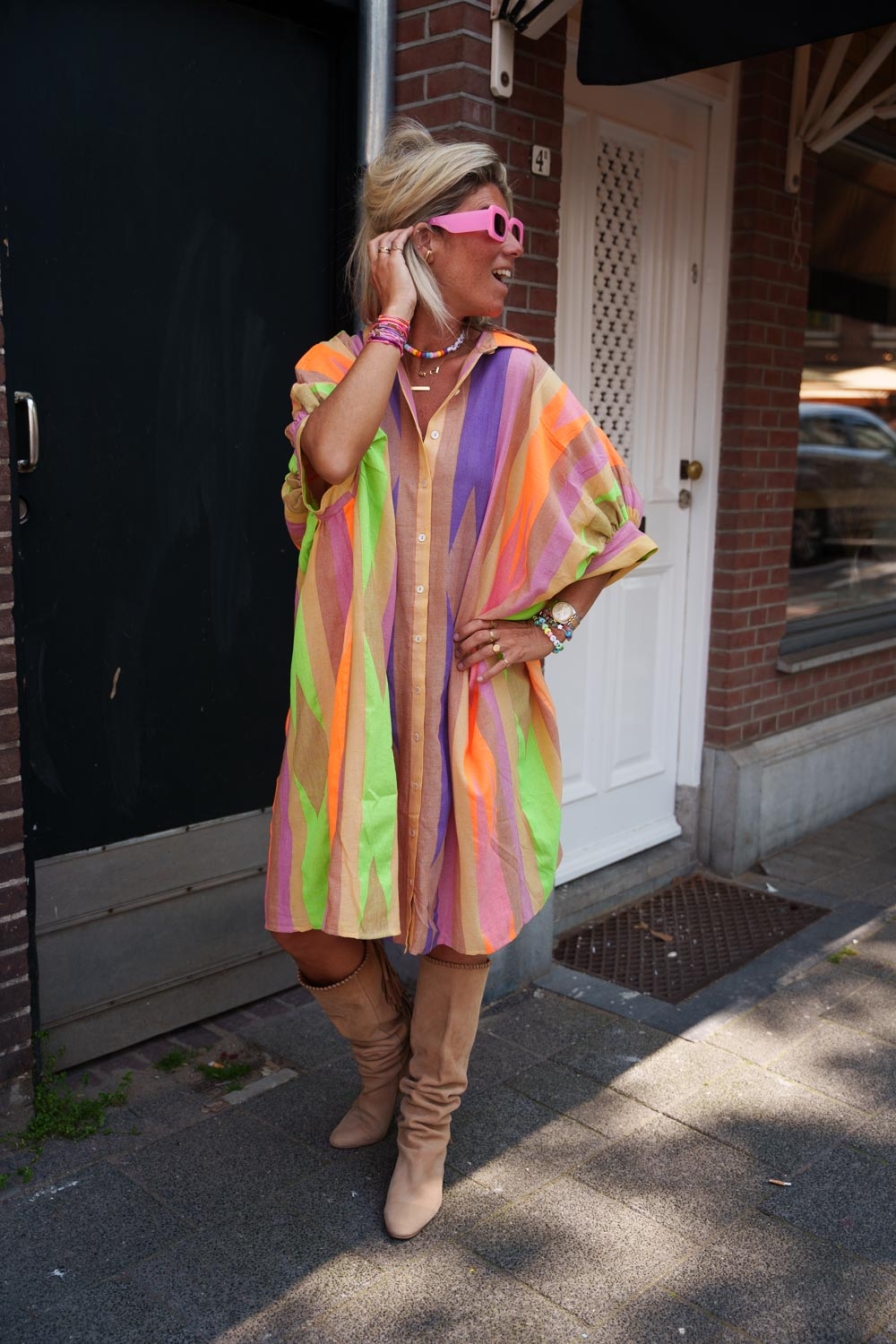 Dress Leo Lila-Orange