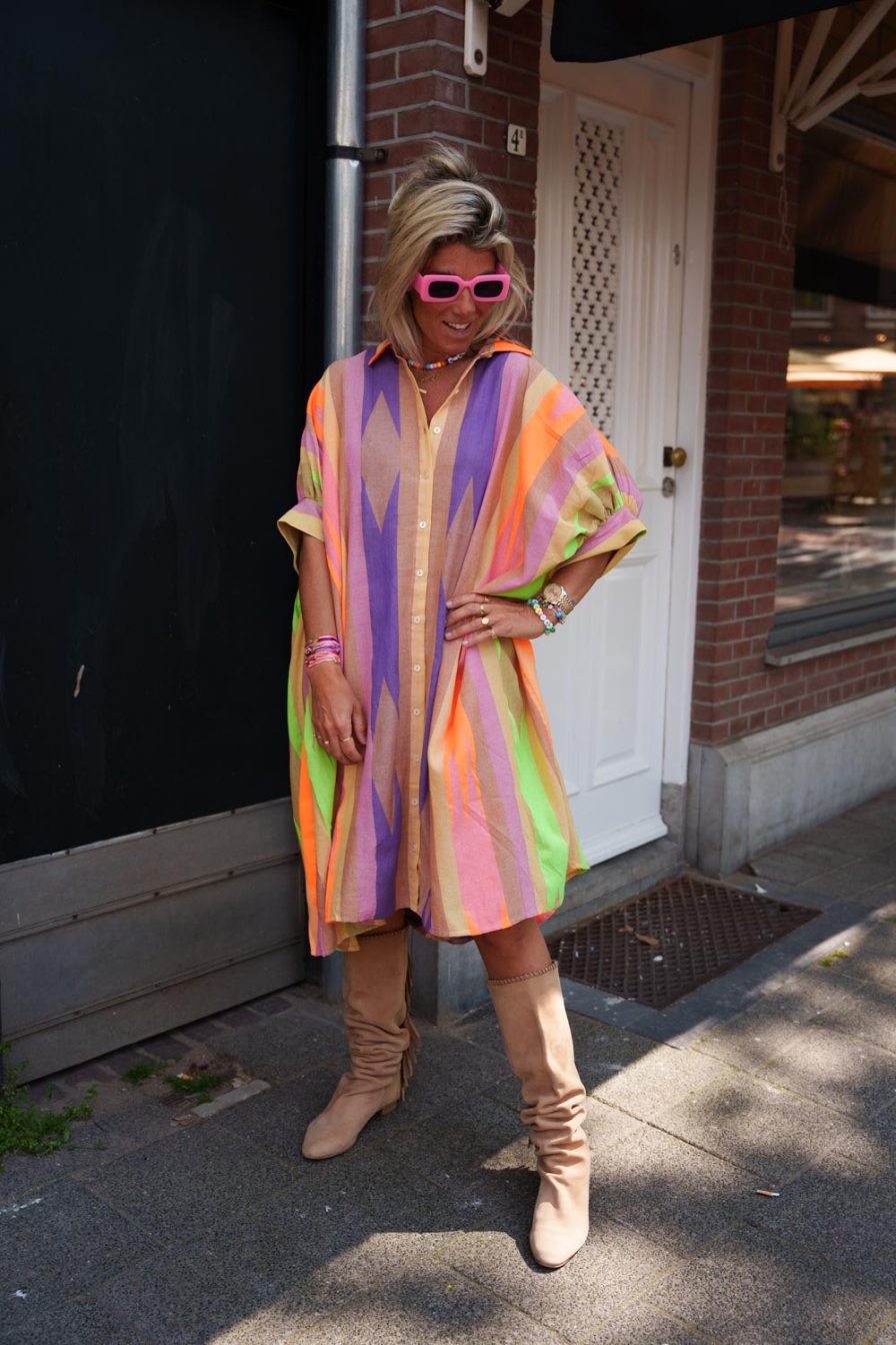 Dress Leo Lila-Orange