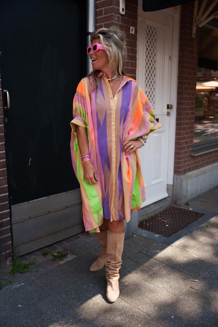 Dress Leo Lila-Orange