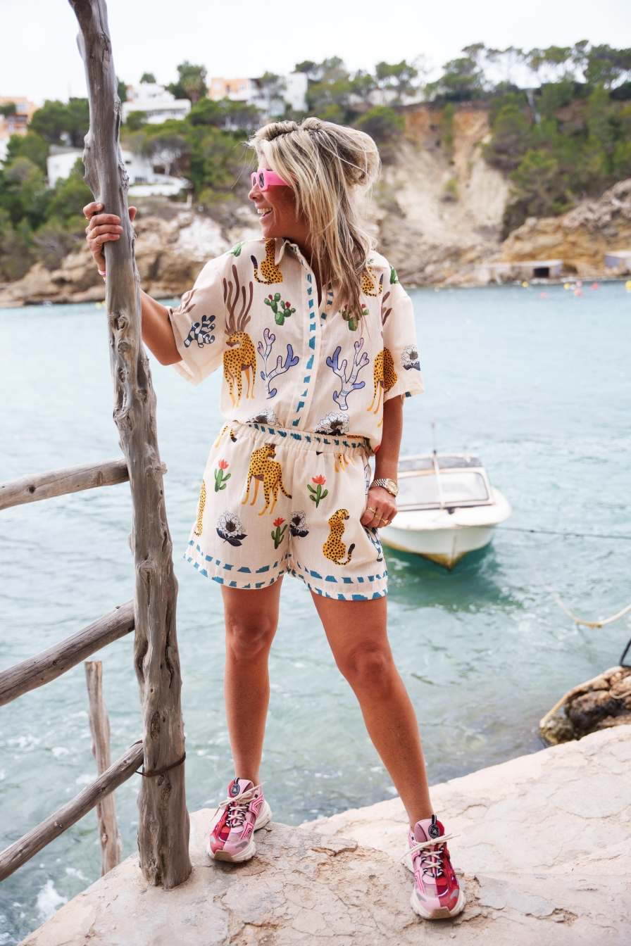 Co-ord Set Cheetah Beige