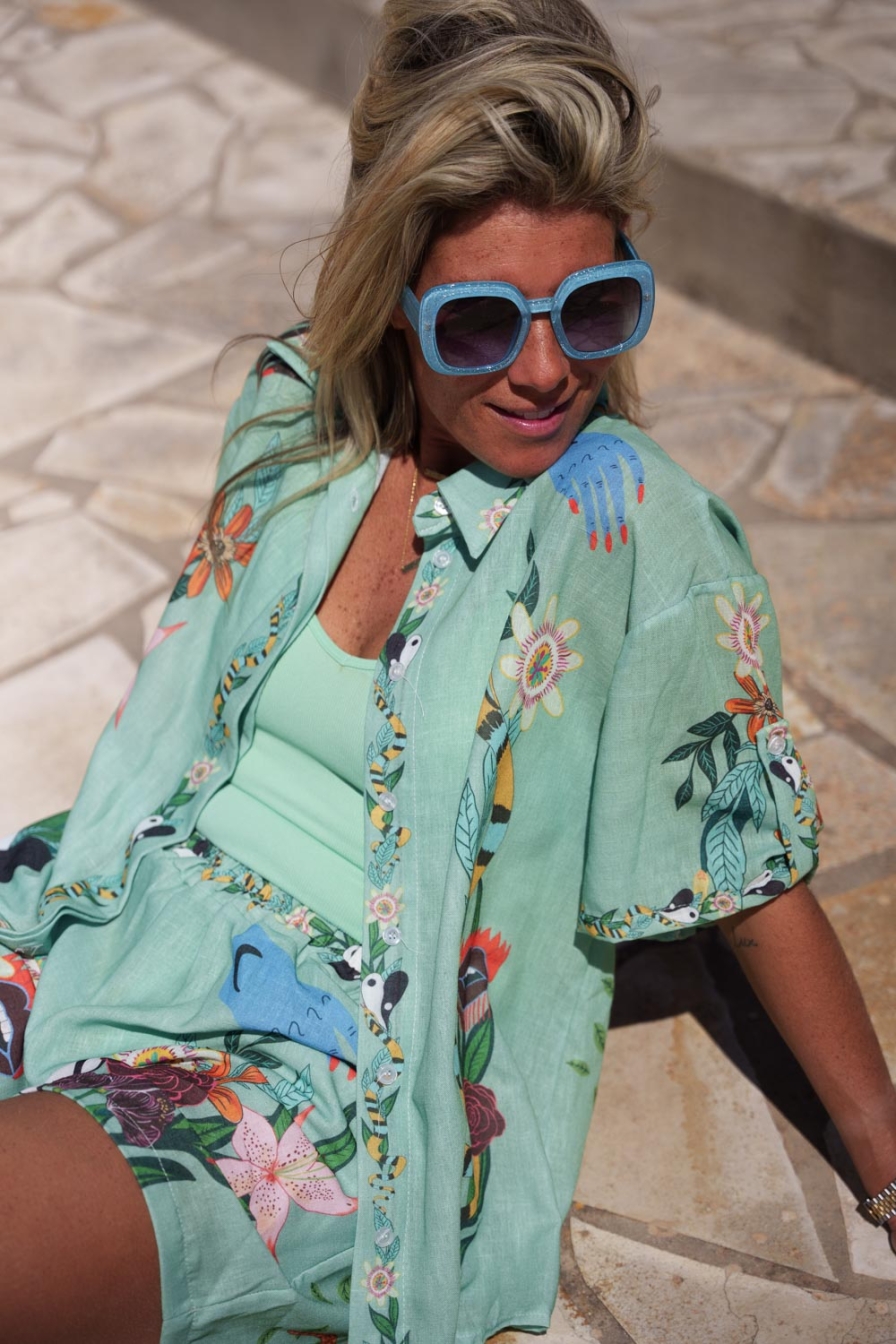 Co-ord Set Turquoise Yang