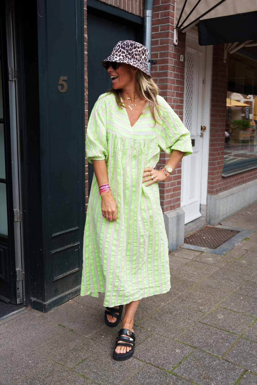 Dress Estrella Beige - Groen