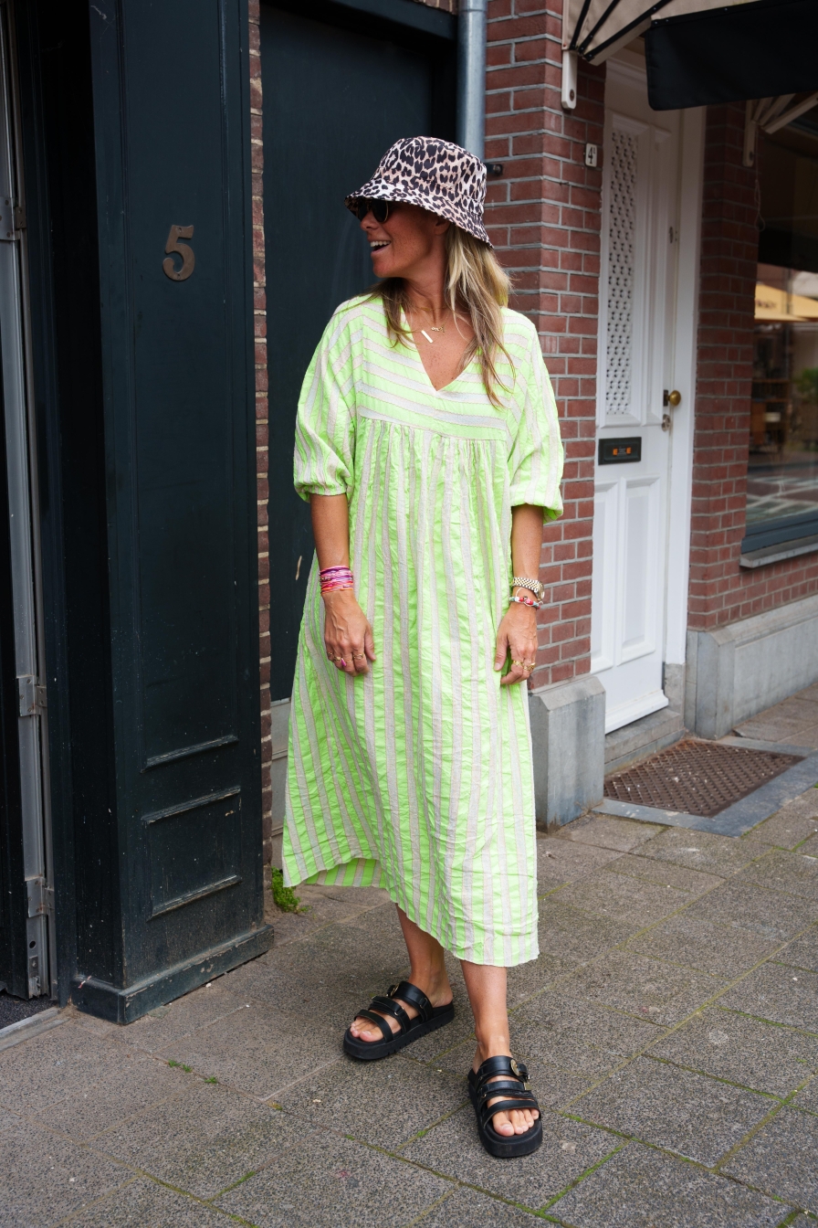 Dress Estrella Beige - Groen