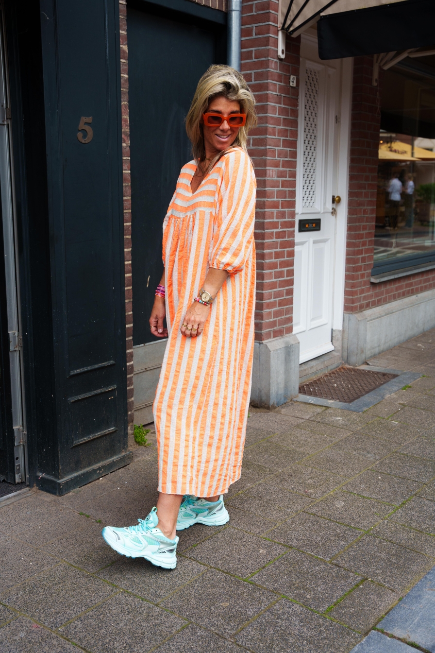 Dress Estrella Beige - Oranje