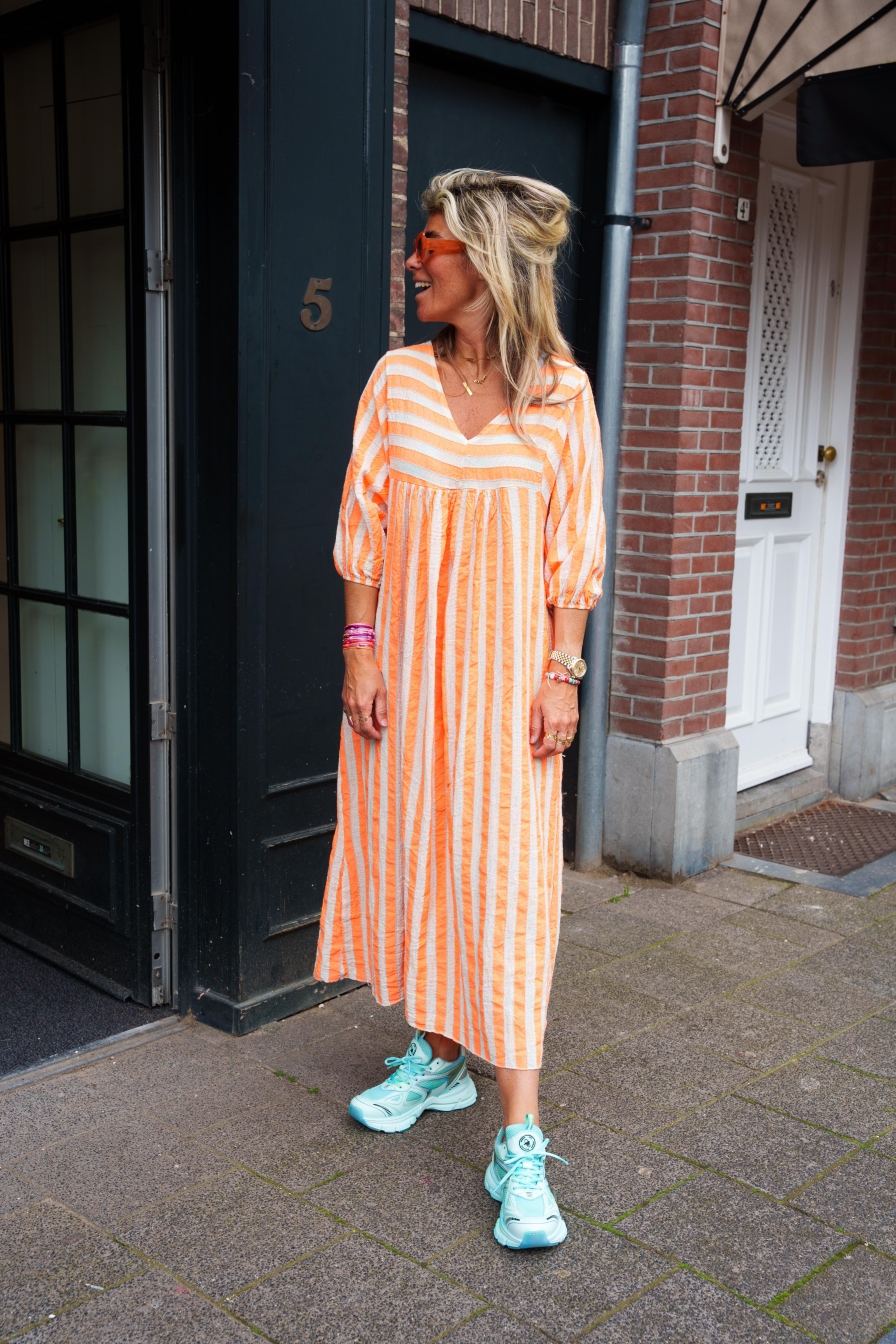 Dress Estrella Beige - Oranje