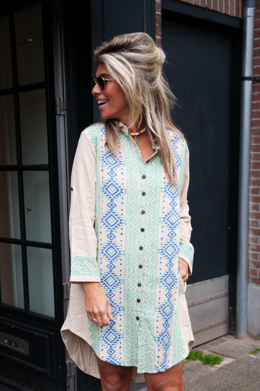 Dress Victoria Turquoise-Blauw