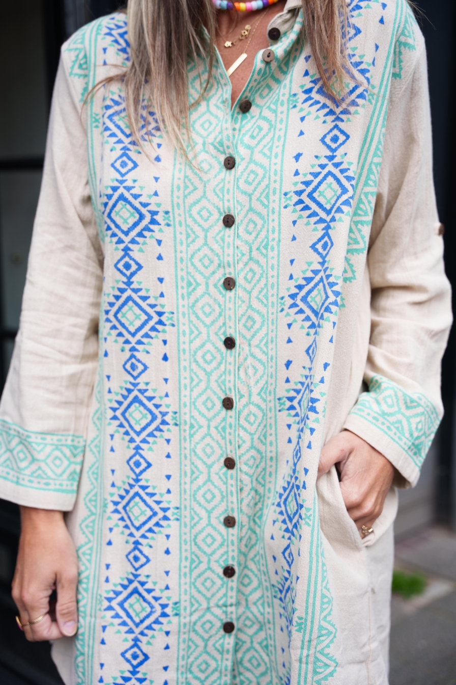 Dress Victoria Turquoise-Blauw