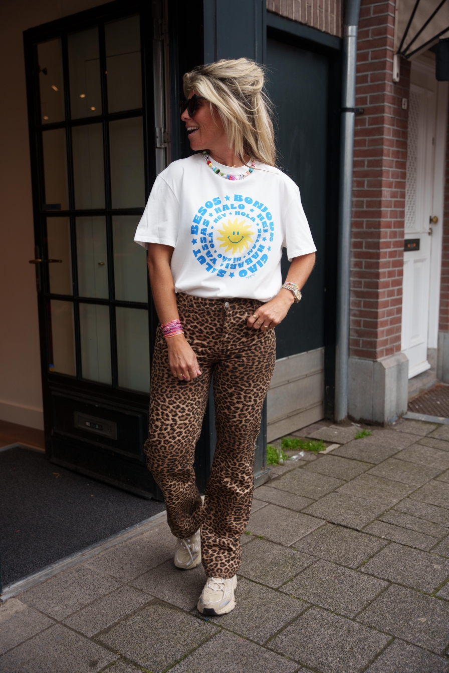 Shirt Ciao Salut Wit-Blauw