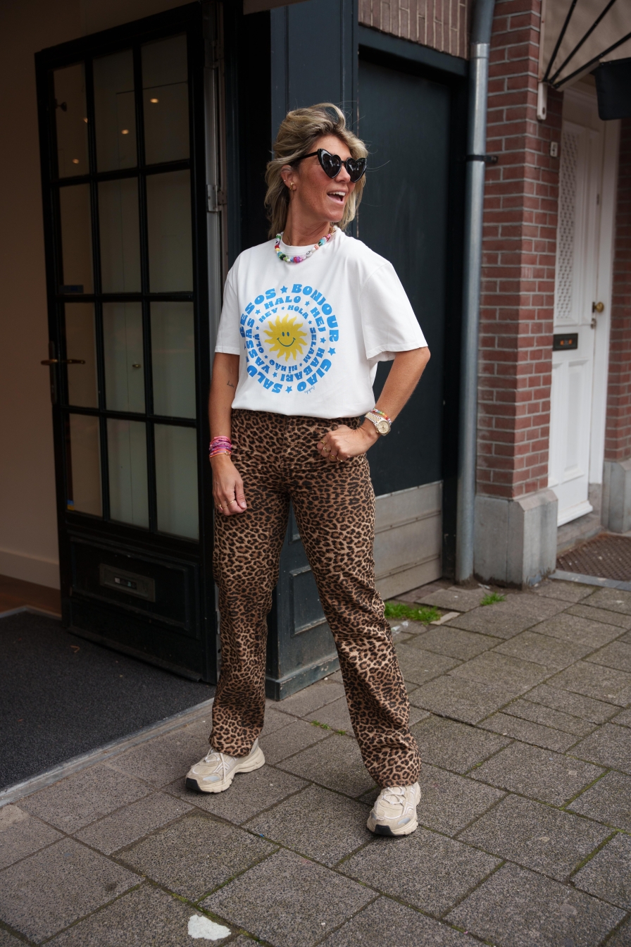 Shirt Ciao Salut Wit-Blauw