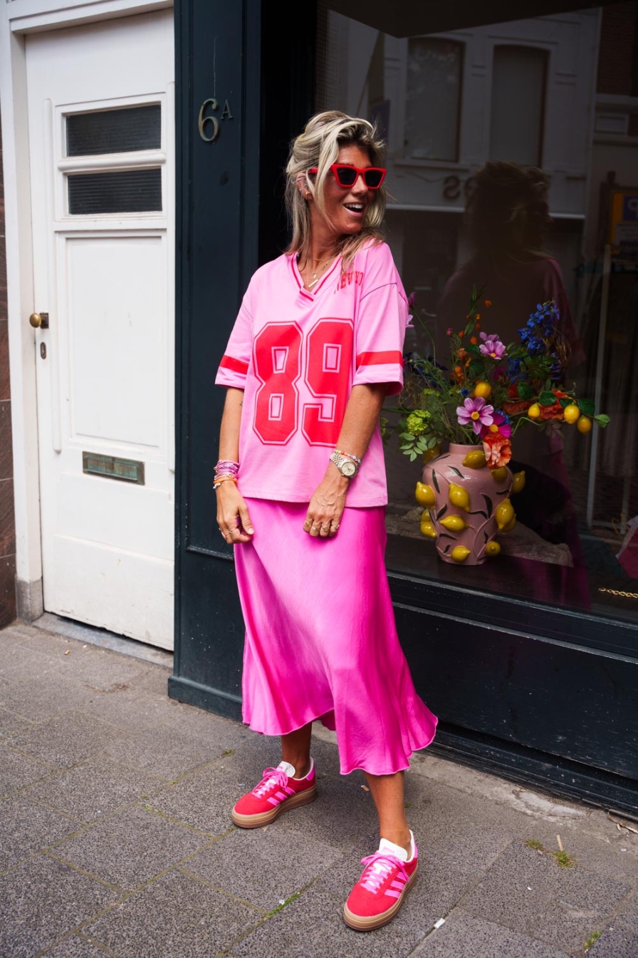 Baseball Vshirt 89 Pink