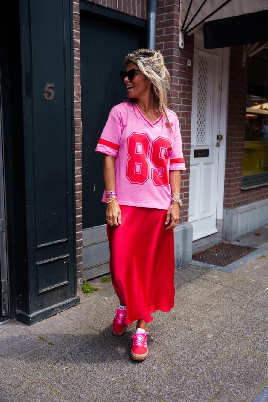 Baseball Vshirt 89 Pink