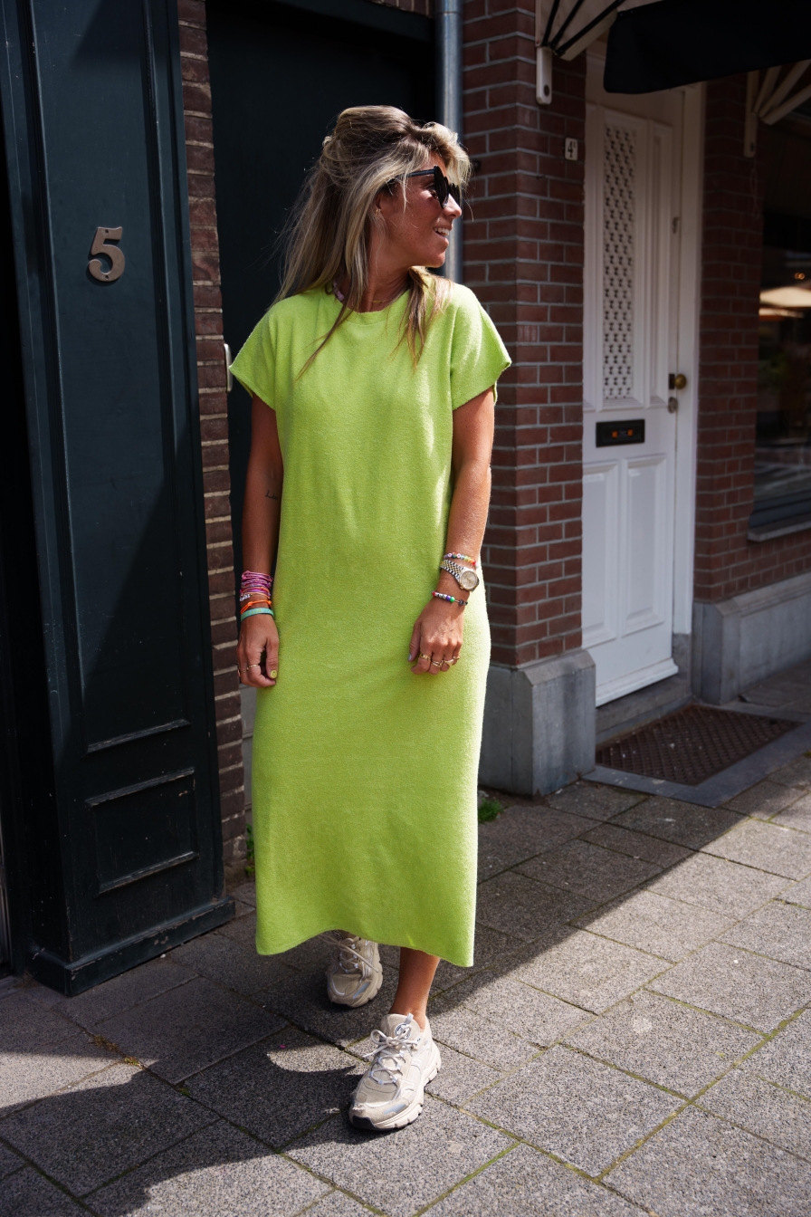 Badstof Dress Briza Lime