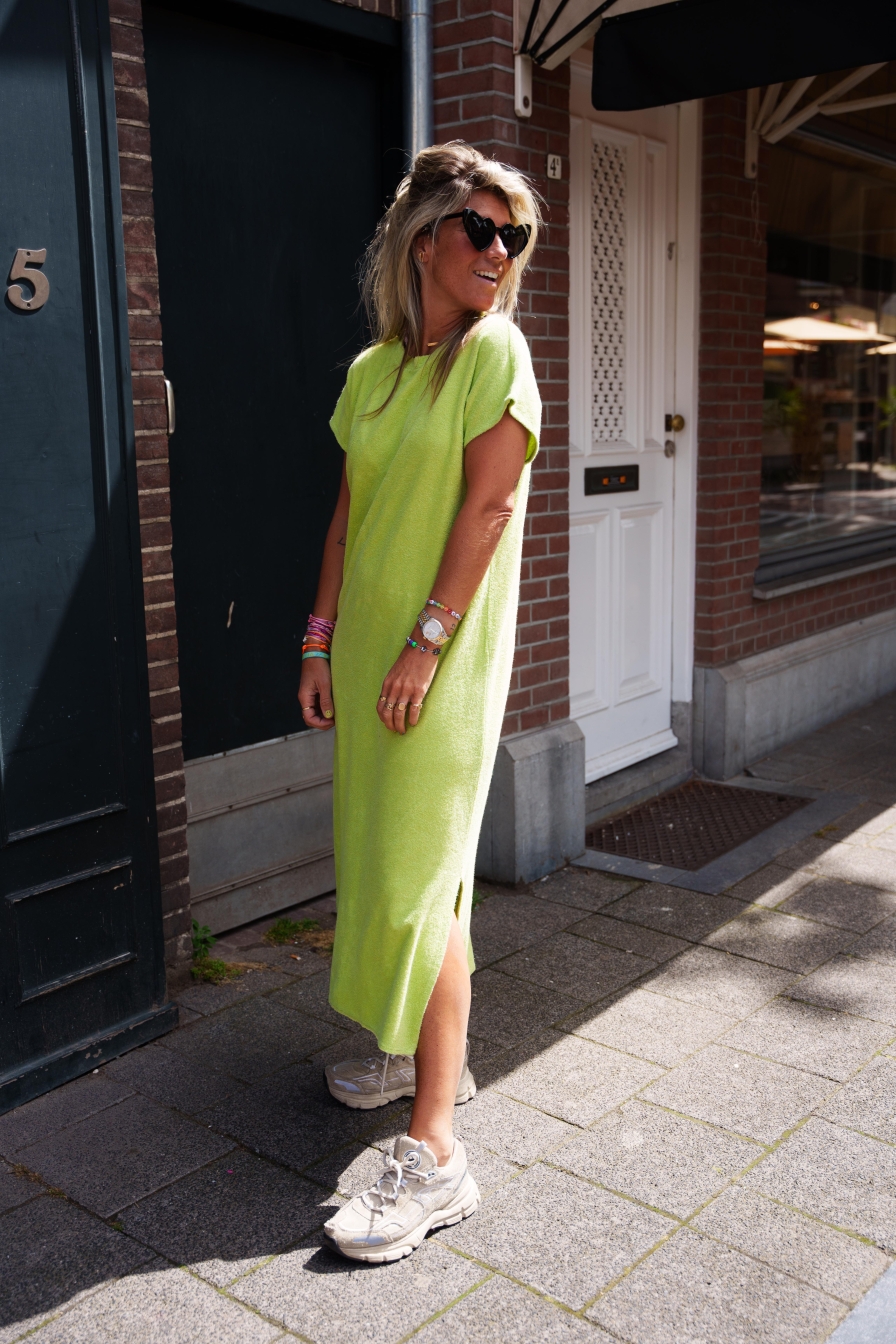 Badstof Dress Briza Lime