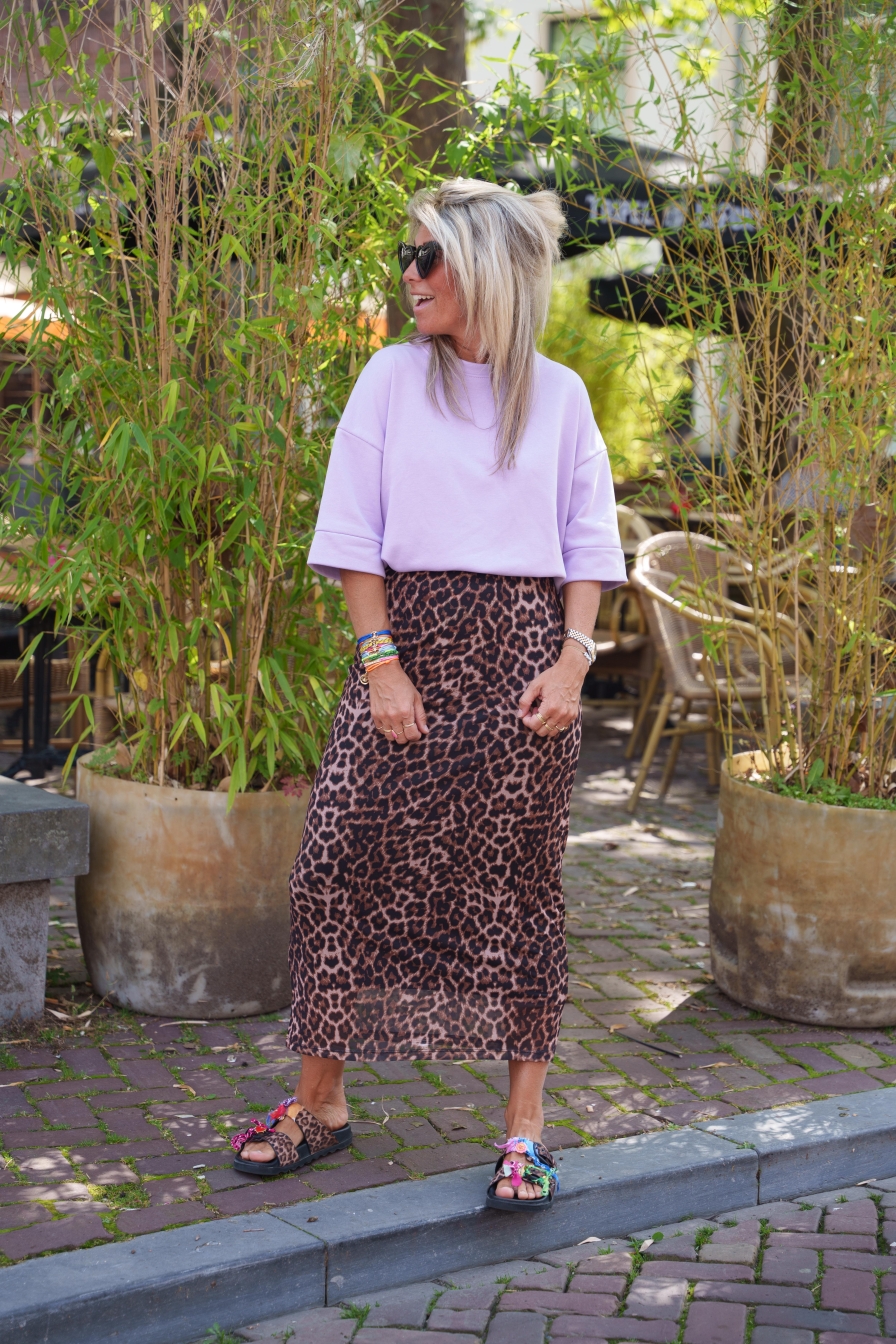 Mesh Rok Ella Leopard