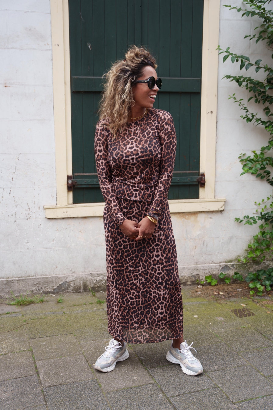 Mesh Rok Ella Leopard