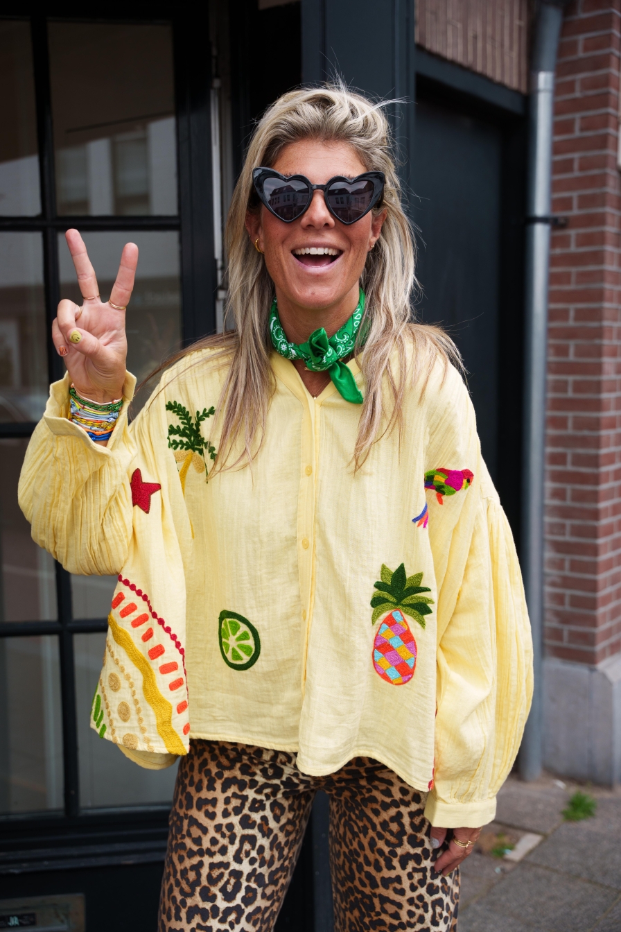 Blouse Yellow Parrot