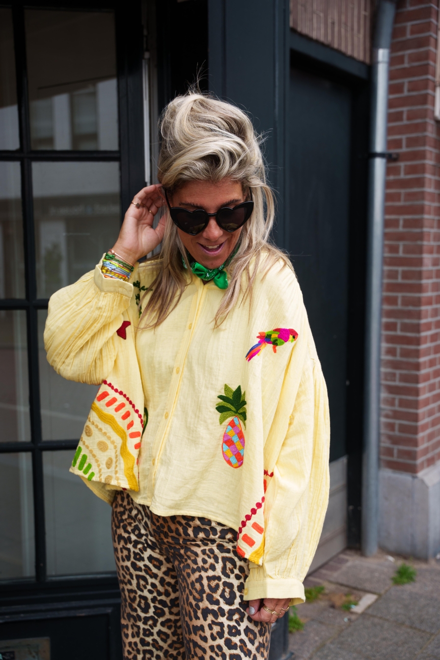 Blouse Yellow Parrot