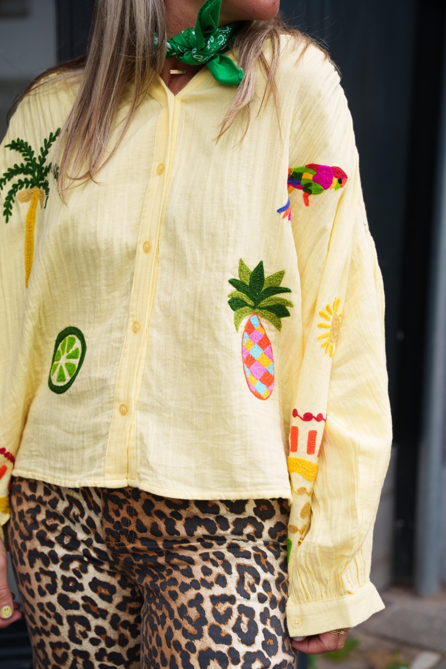 Blouse Yellow Parrot