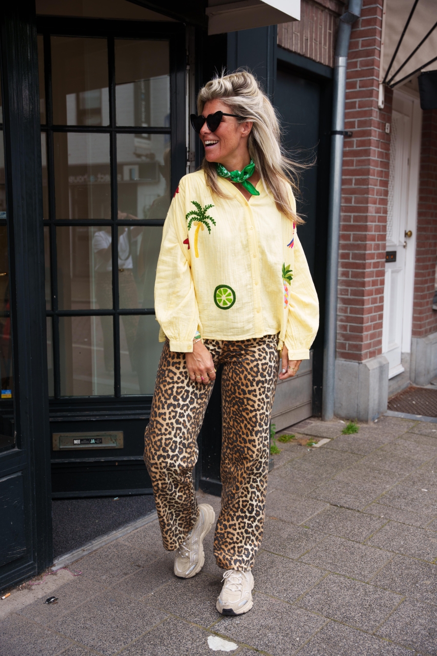 Blouse Yellow Parrot