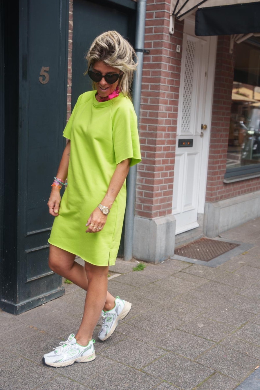 Sweaterdress XoXo Lime