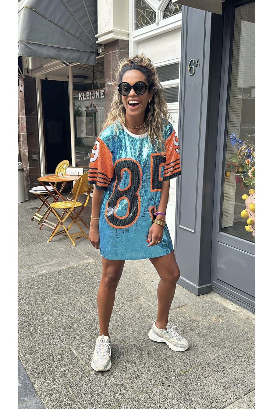 Paillet Shirt-Dress 85 BLUE