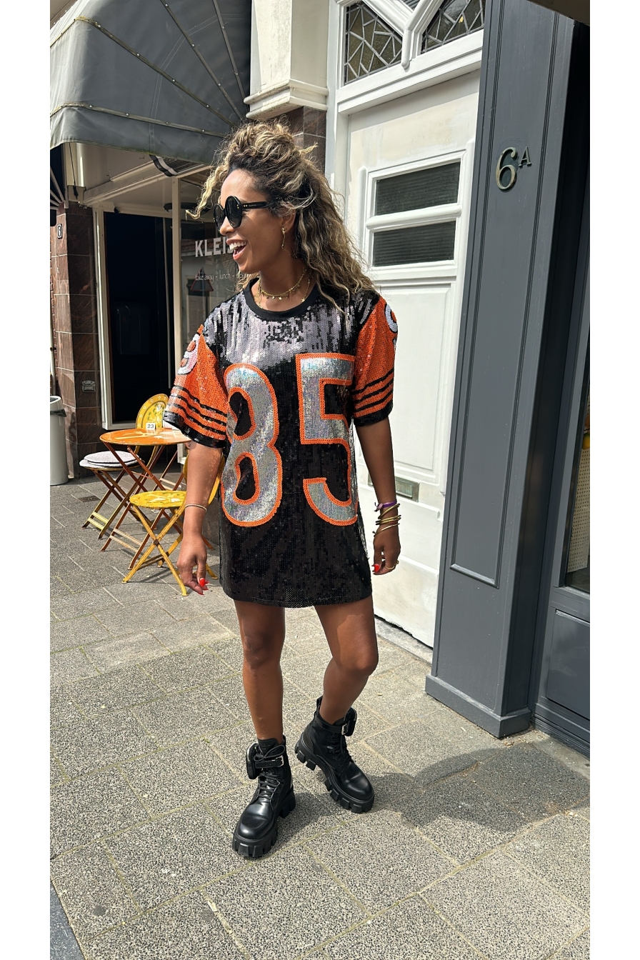 Paillet Shirt-Dress 85 BLACK