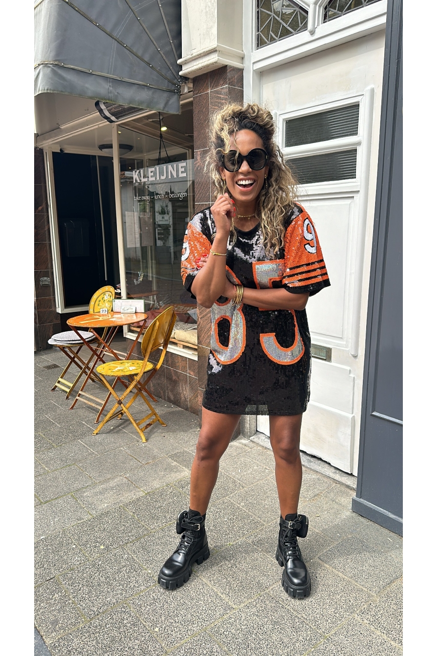 Paillet Shirt-Dress 85 BLACK