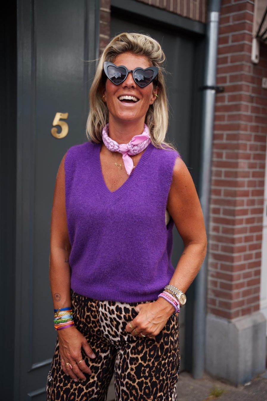 Gilet Top Alpaca Paars