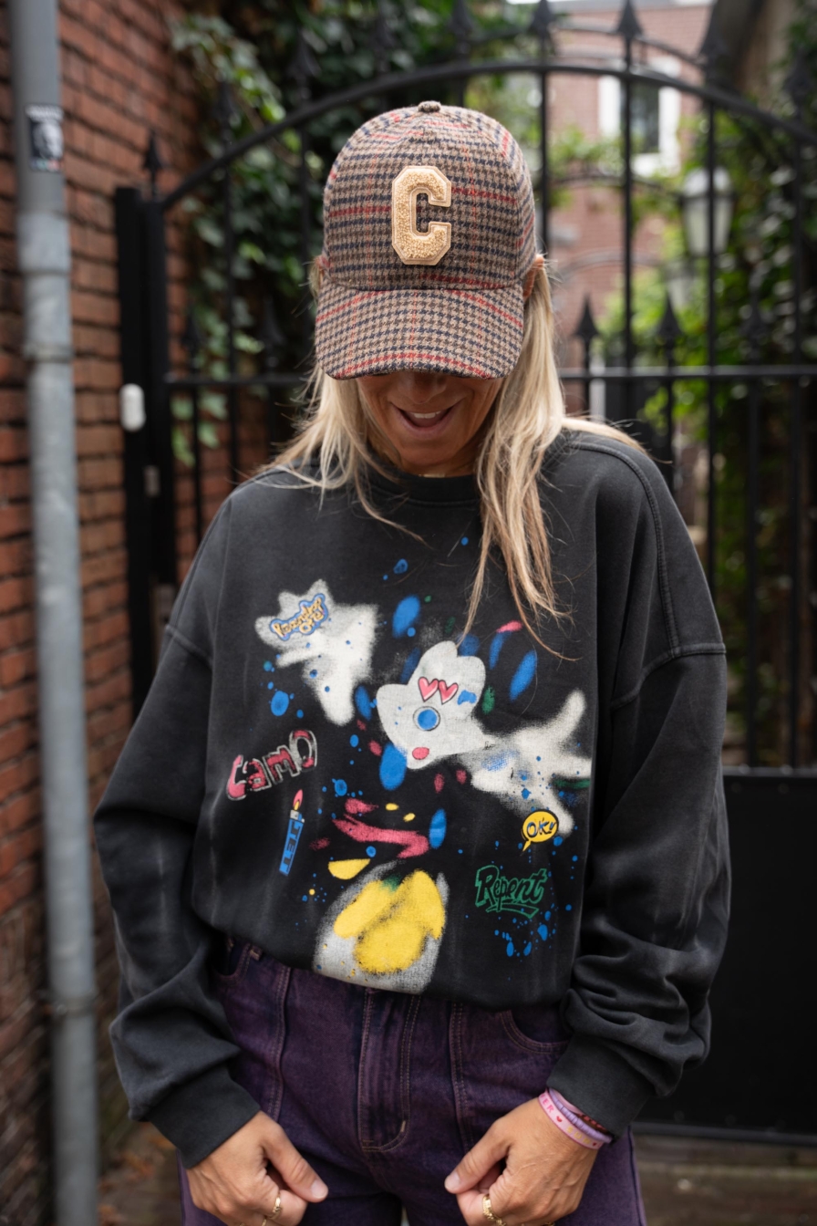 Sweater Mickey Antraciet