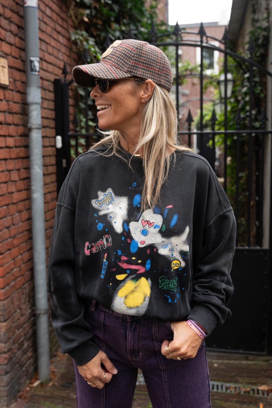 Sweater Mickey Antraciet