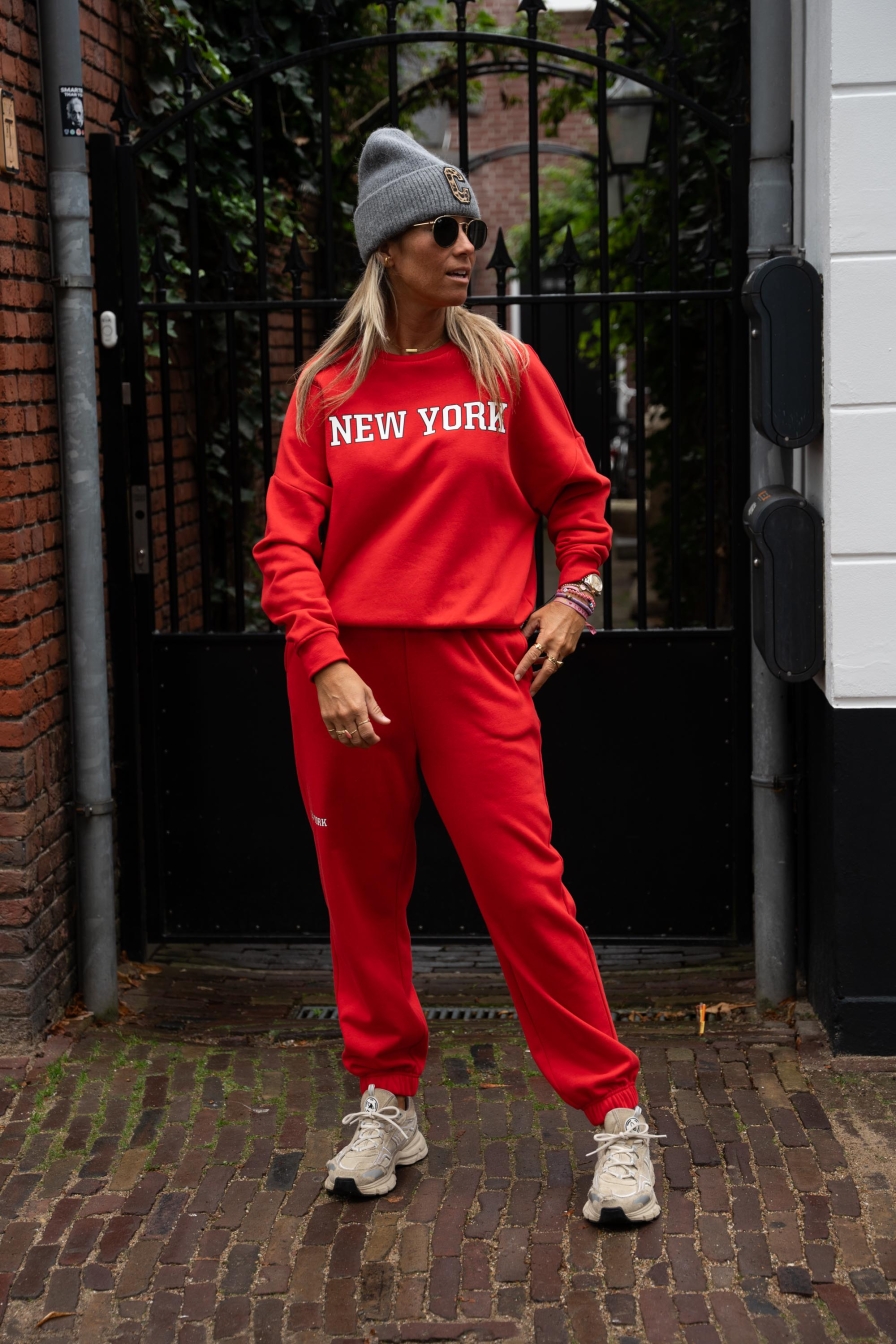 Sweater NEW YORK Rood