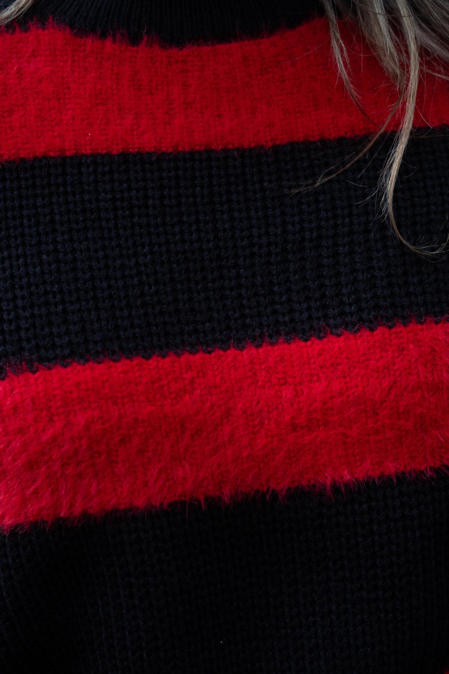 Trui Black - Racing Red