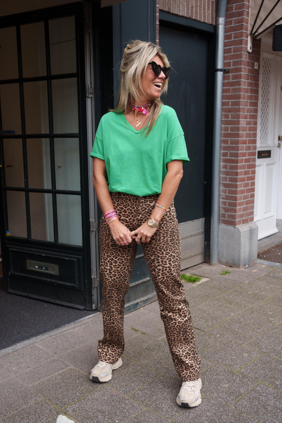 Shirt V-hals Iris Groen