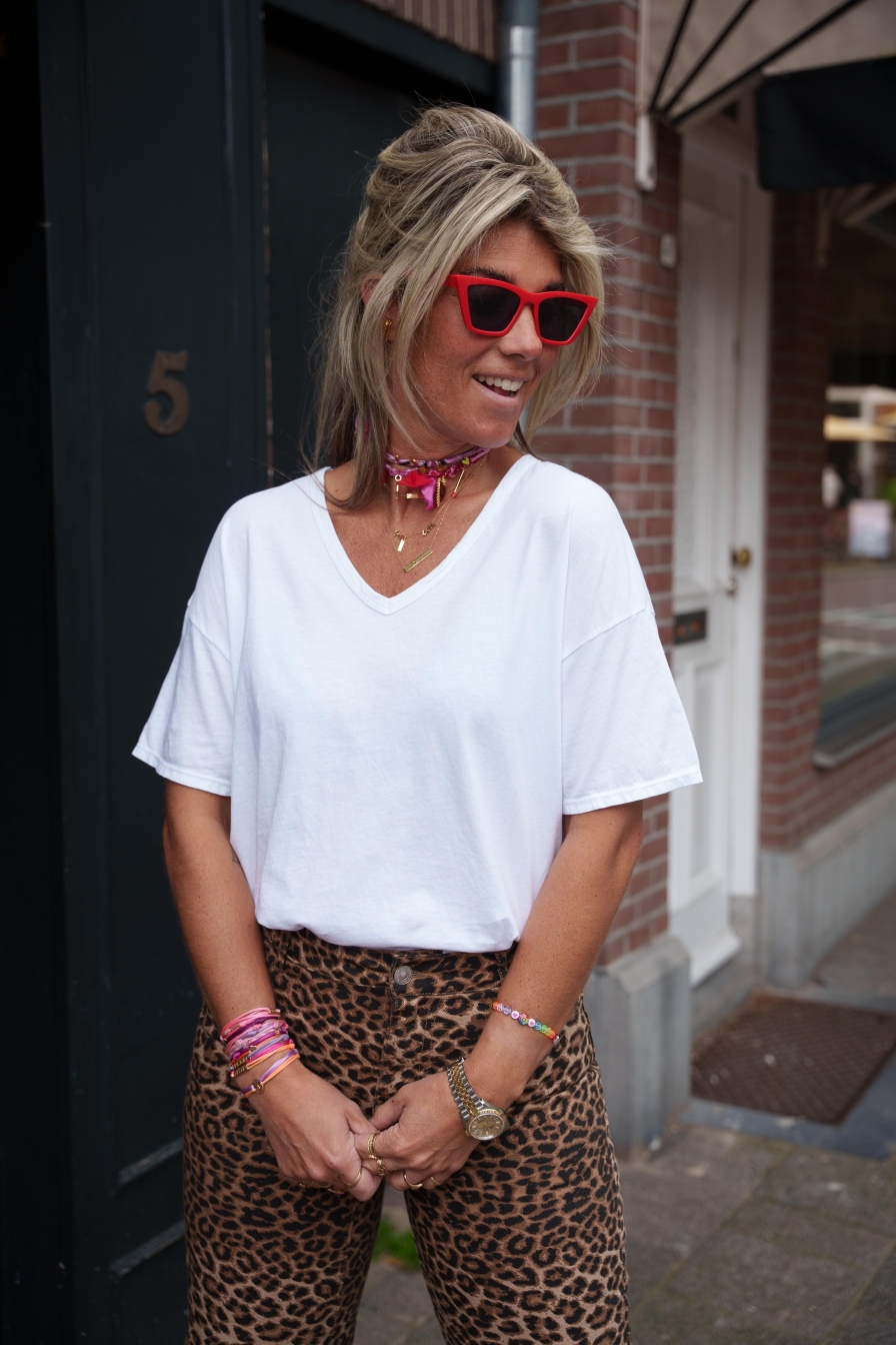 Shirt V-hals Iris Wit