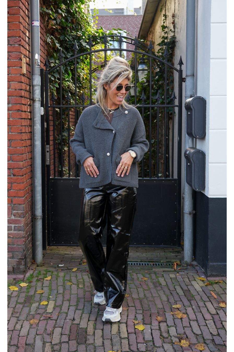 Overlap Vest Elsa Grijs