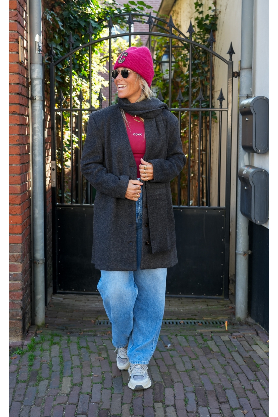 Jas Hinta Donkergrijs