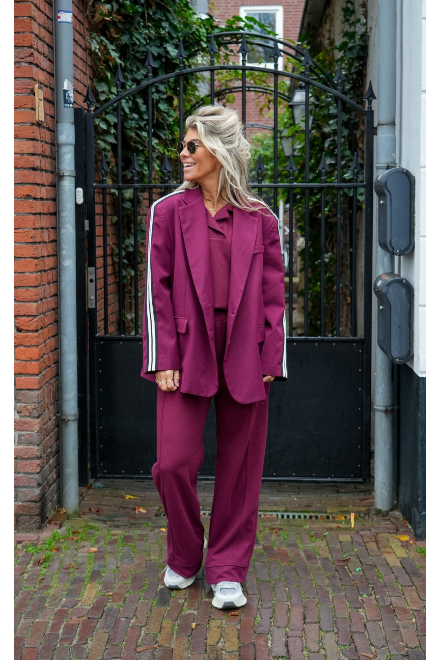 Wide Leg Broek Mitchy Bordeaux