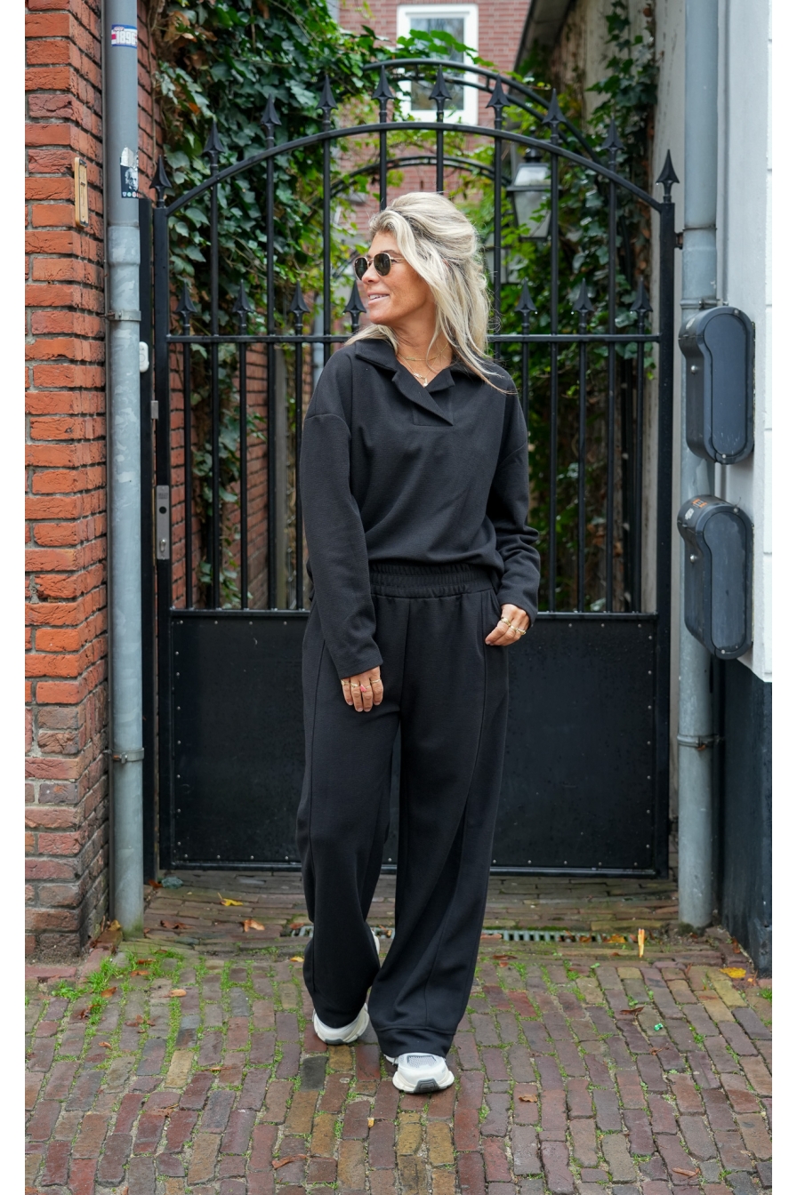 Wide Leg Broek Mitchy Zwart