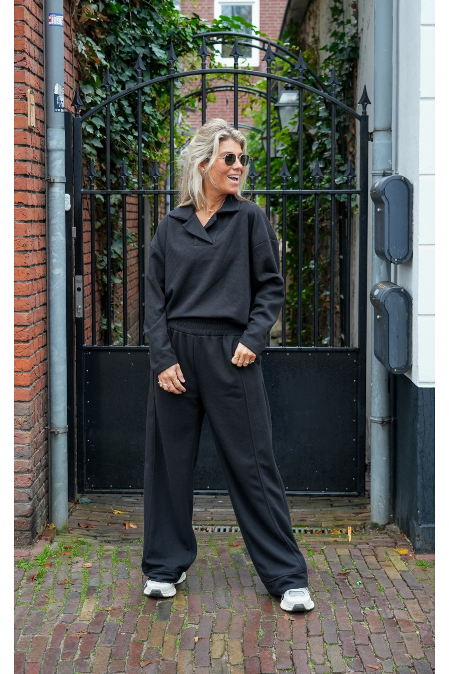 Wide Leg Broek Mitchy Zwart