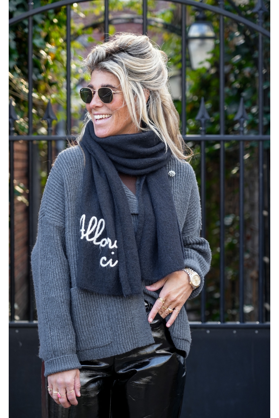 Sjaal Allora Ci Si Zwart