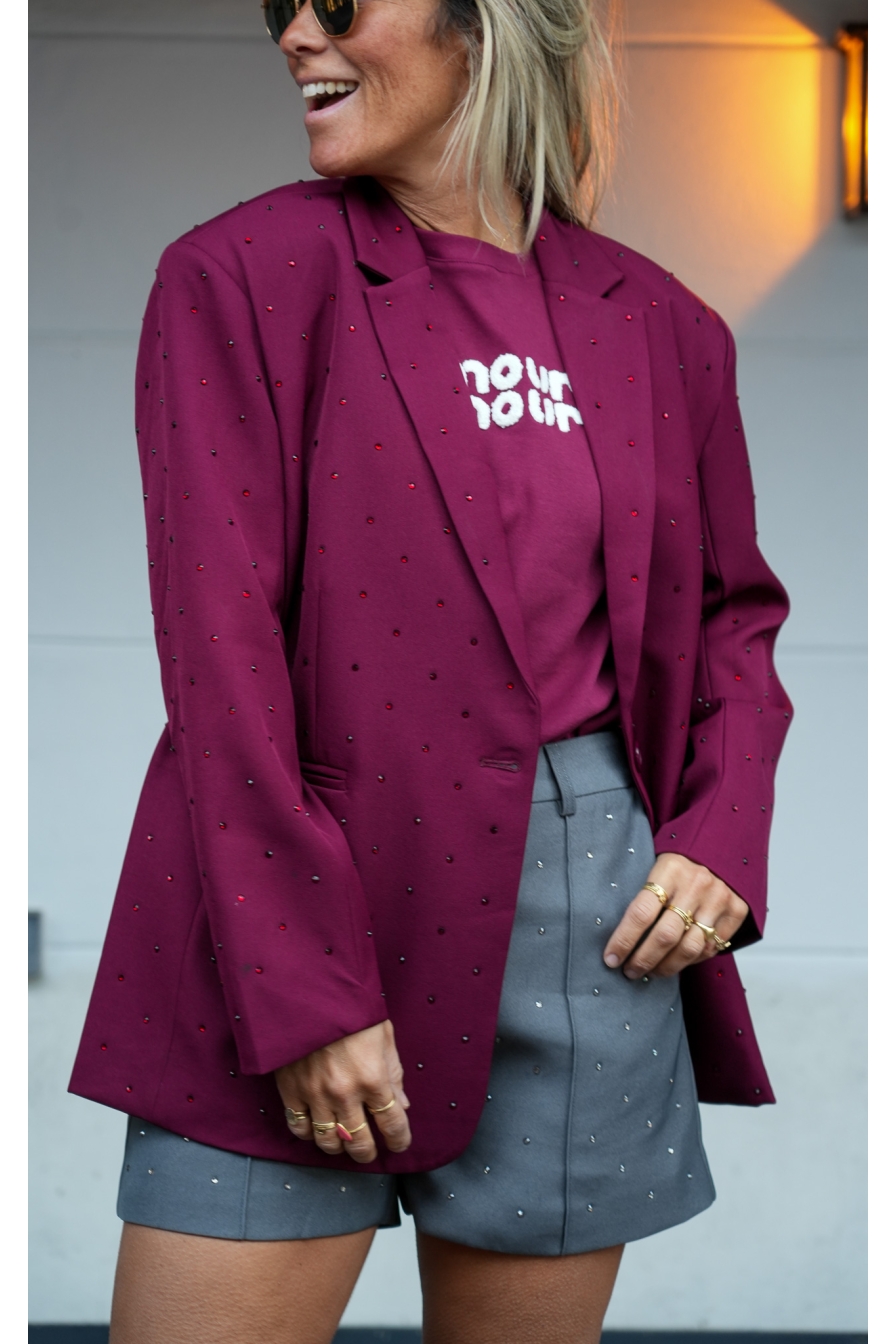 Blazer Sparkle Monique Bordeaux