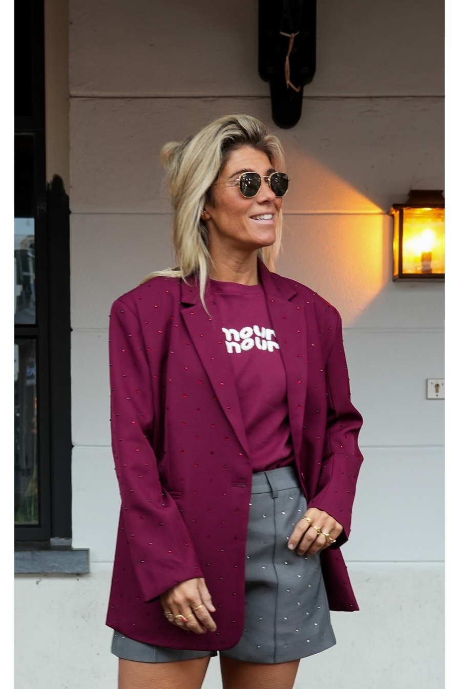 Blazer Sparkle Monique Bordeaux